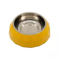 Миска для домашних животных KIKA Diamond, yellow, размер M (SDML991052MG)