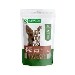 Лакомство для собак, сендвичи из утки, Nature's Protection snack for dogs duck sandwiches, 75г (SNK46091)