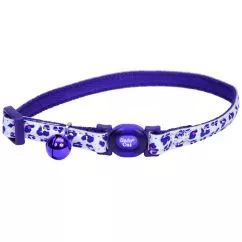 Нашийник Coastal Fashion Safe Cat Collar КОСТАЛ світлий безпечний для котів , Фіолетовий леопард , 1х20-30 см (06775_GPL12)