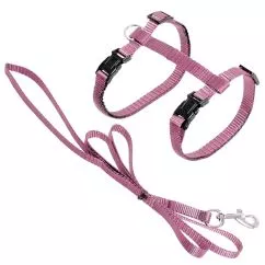 Шлейка та повідець Flamingo Cat Harness and Leash Ziggi ФЛАМІНГО ЗИГГИ для котів , Cвітло рожевий (1031209)