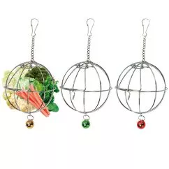 Кормушка FLAMINGO FOOD-BALL CHROME для грызунов, 9х9х26,5 см (1033258)