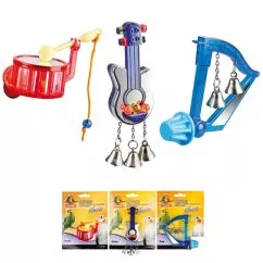 Інструменти Flamingo BIRD TOY MUSIC МУЗИКА з дзвіночками іграшка для птахів , 8 см (108663)