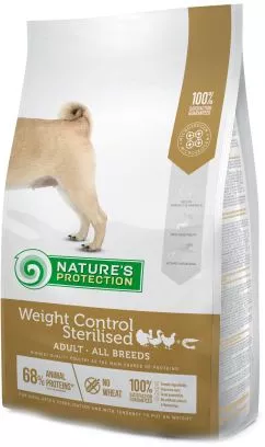 Сухий корм для стерилізованих собак Nature's Protection Weight Control Sterilised Adult all breeds 4 кг (NPS45660) (4771317456601)
