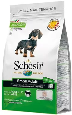 Сухий монопротеїновий корм для дорослих собак малих порід Schesir Dog Small Adult Lamb з ягням 800 г (8005852150073)