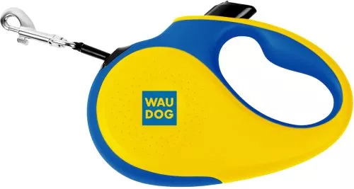 Поводок-рулетка для собак WAUDOG R-leash рисунок Colors of freedom L 5 м отражающая лента свет (383-4020Collar) - фото №4