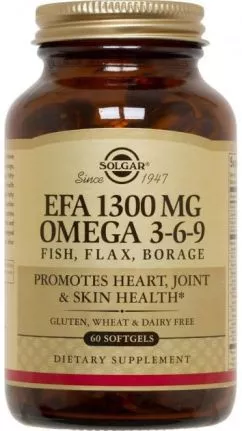 Вітаміни Solgar Efa Omega 3-6-9 60 Softgels (033984020276)