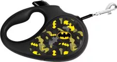 Поводок-рулетка для собак Collar WAUDOG R-leash, рисунок "Бэтмен Узор", XS, до 12 кг, 3 м, светоотражающая лента (8123-1006-01)