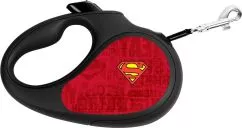 Поводок-рулетка для собак Collar WAUDOG R-leash, рисунок "Супермен Лого красный", XS, до 12 кг, 3 м, светоотражающая лента (8123-1007-01)