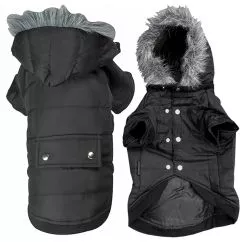 Куртка Flamingo POLAR BLACK ПОЛАР з капюшоном одяг для собак, чорний , 30 см (502871)