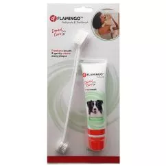 Набор Flamingo Petcare Toothpaste + Toothbrush ФЛАМИНГО зубная паста и зубная щетка для собак 0.085 кг (510955)