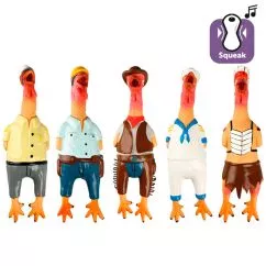 Игрушка Flamingo CHICKEN VILLAGE PEOPLE деревенская курица для собак, латекс, 24х7х5 см (512556)