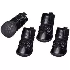 Ботинки Flamingo XTREME BOOTS для собак, черный, S, 5х4,2 см, 4 ед. (5375789)