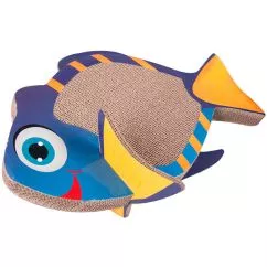 Кігтеточка Flamingo Fish Scratching Board ФЛАМІНГО РИБА з картону для котів , 45х27х18 см (560285)