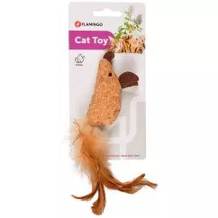 Іграшка Flamingo Adamello Mouse Soft Wood ФЛАМІНГО АДАМЕЛЛО МИША коркова для котів з котячою м'ятою , 20,3x5x2,5 см (560491)