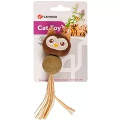 Игрушка Flamingo Catnip Owl ФЛАМИНГО СОВА с кошачьей мятой для кошек, 14x4,5x3 см (560533)