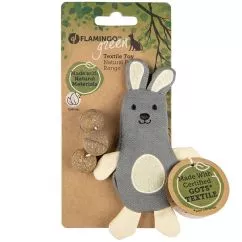 Іграшка Flamingo Natural Fun Rabbit ФЛАМІНГО КРОЛИК екологічна з котячою м'ятою для котів , 9,5х1х14 см (561116)