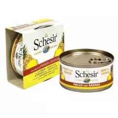 Влажный корм Schesir курица С АНАНАСОМ (Chicken Pineapple) консервы для собак, банка, 0.15 кг (613714)