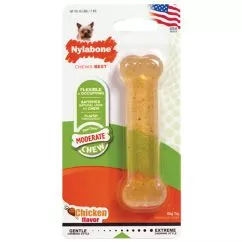 Жувальна іграшка Nylabone FlexiChew Petite НІЛАБОН ФЛЕКСІ ЧИЮ кістка для собак до 7 кг, Курка(77815)