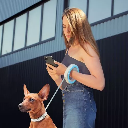 Повідець-рулетка для собак Collar WAUDOG R-leash, кругла, XS-M, до 40 кг, 2,9 м, світловідбиваюча стрічка (81272) - фото №4