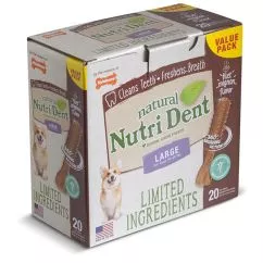 Лак Nylabone NUTRI DENT NATURAL FILET MIGNON S для чистки зубов собак, L, 20 шт/уп (84286)