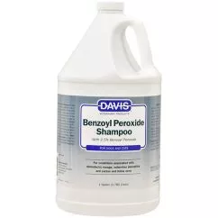Шампунь Davis Benzoyl Peroxide Shampoo ДЕВІС 2,5% БЕНЗОЇЛ ПЕРОКСИД для собак та котів з демодекозом та , 3.785 л (BPSG)
