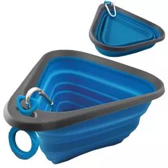 Складная миска Kurgo Mash&Stash Collapsible Dog Bowl КУРГО для собак, L, 1.3 л., Синий (K01908)
