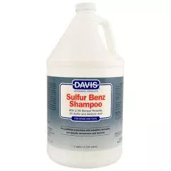 Шампунь Davis Sulfur Benz Shampoo ДЕВІС СУЛЬФУР БЕНЗ для собак та котів із захворюваннями шкіри, з перок , 3.785 л (SBSG)