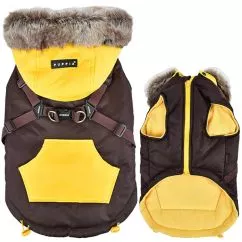 Жилет Puppia Orson ПАППИ ОРСОН для собак, с капюшоном и подтяжкой , XXL (VT1569_BROWN_XXL)