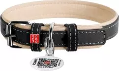 Нашийник для собак шкіряний Collar WAUDOG Soft з QR паспортом, Ш 35 мм, Дл 57-71 см (7216)