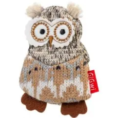 Сова с пищалкой GiGwi Plush, текстиль, 10 см (75036)