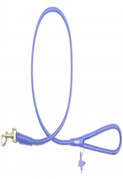 Поводок для собак кожаный WAUDOG Glamour, Ш 9 мм, Дл 122 см фиолетовый (33709)
