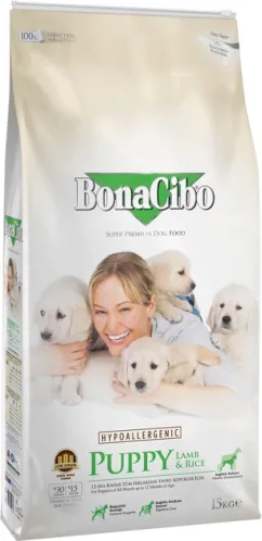 Корм для собак BonaCibo Puppy Lamb&Rice 15 кг (BC405727)