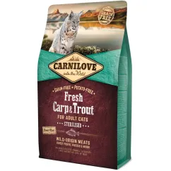 Сухой корм для стерилизованных кошек Carnilove Fresh Carp & Trout 6 кг (рыба) (170878/7465)