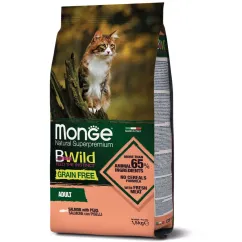 Сухой корм Monge Cat Bwild Grain Free лосось 1,5кг (70012072)