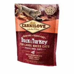 Сухой корм для кошек больших пород Carnilove Cat Duck & Turkey Large Breed 400 г (утка и индейка) (170195/2775)