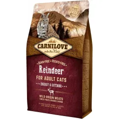 Сухой корм для активных кошек Carnilove Cat Raindeer - Energy & Outdoor 2 кг (оленина и кабан) (170200/2256)