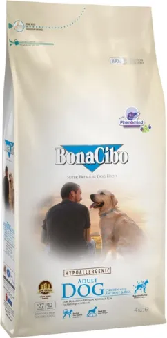 Корм для собак BonaCibo Adult Dog Chicken&Rice with Anchovy 4 кг (BC406113)