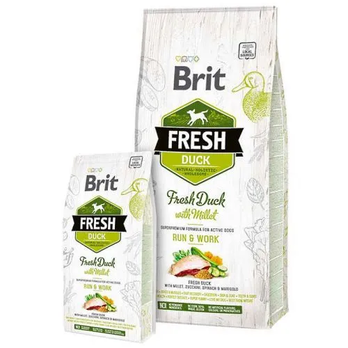 Brit Fresh Duck with Millet 12 kg сухий корм для активних собак усіх порід - фото №2