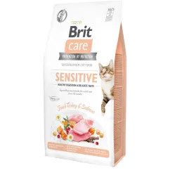 Сухой корм для кошек Brit Care Sensitive 7 кг (индейка и лосось)