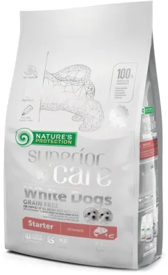 Сухий корм для цуценят Nature's Protection White Dogs Grain Free Starter All Breeds 1.5кг (NPSC45669)