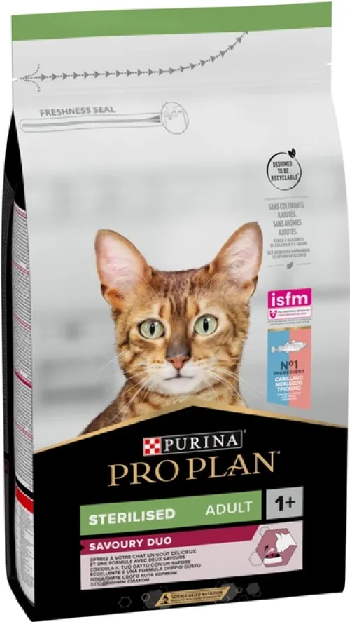 Purina Pro Plan Sterilised 1,5 кг (тріска та форель) сухий корм для котів - фото №2
