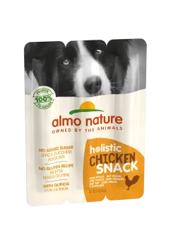 Лакомство Almo Nature Holistic Snack для собак, пауч 3 шт, 30 г курица (520)