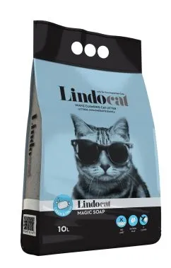 Наполнитель бентонитовый LINDOCAT Magicsoap (аромат мыла, большая гранула) 10 л (3RGGLC.TS10LCMS)