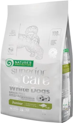 Сухий корм для цуценят Nature's Protection White Dogs Grain Free Junior Small and Mini Breeds 10 кг (NPSC45830)