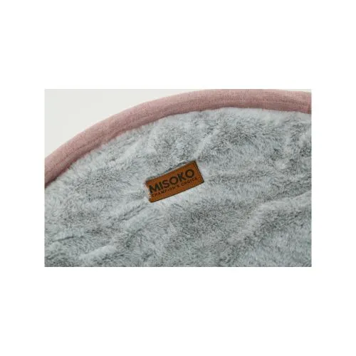 Складной лежак Misoko&Co Pet bed round plush, 45x45x22 см, pink (HOOP31835) - фото №2