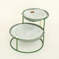 Подвійний лежак Misoko&Co Pet bed, round, double, steel frame, 70x50x40 см, light green (HOOP31838)