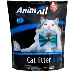 Наполнитель для кошачьего туалета AnimAll Голубой аквамарин силикагелевый впитывающий 3.2 кг (7.6 л) (2000981045395)