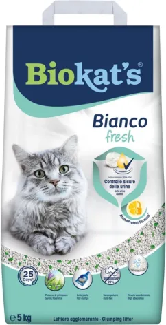 Наполнитель туалета для кошек Biokat's Bianco Fresh 5 кг (бентонитовый) (4002064617114)