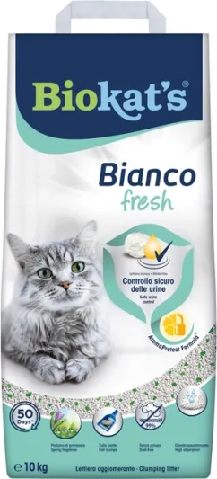 Наполнитель туалета для кошек Biokat's Bianco Fresh 10 кг (бентонитовый) (4002064617107)