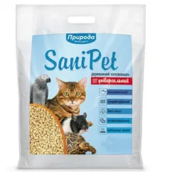 Наполнитель туалета для кошек Природа Sani Pet «Универсальный» 10 кг (древесный) (PR240119)